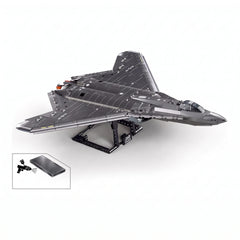 Sluban B1587 Model Kit 1:44 J50 Stealth Fighter Jet Plane - Military Air Force Building Blocks DIY Set Toy