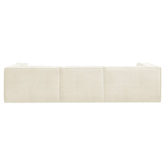 Sarantino Novi 3-Seater Modular Sofa with Ottoman in Cream Non-Slip Bottom Lounge