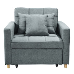 Sarantino Suri 3-in-1 Convertible Sofa Chair Bed - Airforce Blue