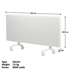 Nobo 2000W T2-NTL4T20 Electric Panel Heater with Timer Tilt Switch Silent Operation & Allergy-Free - Refurbished