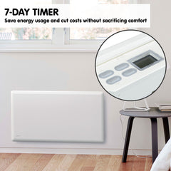 Nobo 2000W T2-NTL4T20 Electric Panel Heater with Timer Tilt Switch Silent Operation & Allergy-Free - Refurbished