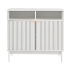 Sarantino Eleni 2-Door Sideboard Buffet Hallway Cabinet Storage Console Cupboard in White