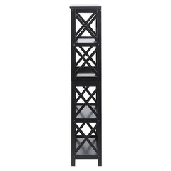 Sarantino Daphne 5-tier Cross Panel Bookshelf