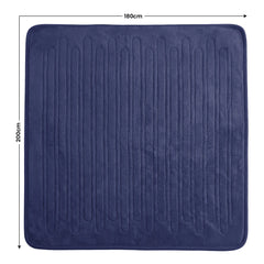 Laura Hill XL Electric Heated Blanket Throw Soft Coral Fleece with 10 Heat Settings - Blue