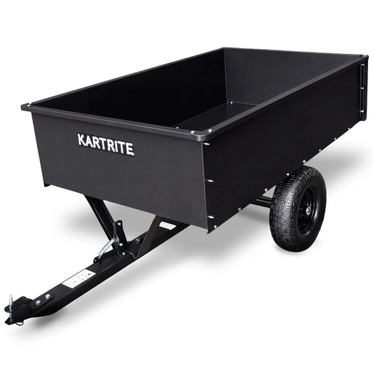 Kartrite 816kg Heavy-Duty Steel Dump Cart with Quick-Release Dumping Handle