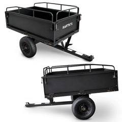 Kartrite 430kg Heavy Duty Steel Dump Cart with Foot Pedal Dumping System