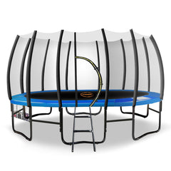 Kahuna Twister 12ft Springless Trampoline Outdoor Mat Pad Net Ladder with Basketball Set