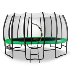 Kahuna Twister 12ft Springless Trampoline Outdoor Mat Pad Net Ladder with Basketball Set