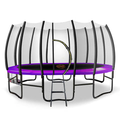 Kahuna Twister 12ft Springless Trampoline Outdoor Mat Pad Net Ladder with Basketball Set