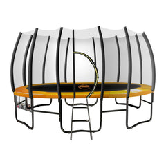 Kahuna Twister 12ft Springless Trampoline Outdoor Mat Pad Net Ladder with Basketball Set