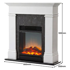 Dimplex 1.5kW Mini Taylor Suite Optiflame Electric Fireplace w/ LED Flame Effect