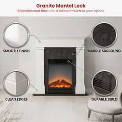 Dimplex 1.5kW Mini Taylor Suite Optiflame Electric Fireplace w/ LED Flame Effect