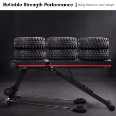 Powertrain Adjustable Weight Bench with Incline Decline And 7 Backrest Positions