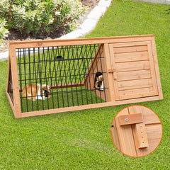 Furtastic Triangle Wooden Rabbit Hutch