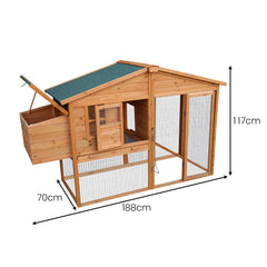 Furtastic Large Chicken Coop & Rabbit Hutch With Ramp