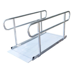 Kartrite 6ft Aluminium Wheelchair Ramp with Handrails 386kg Capacity 72cm Width