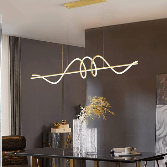 BAMDECOR A202 Modern LED Linear Pendant Lights with Dimmable LED 160cm