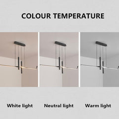 BAMDECOR A206 Modern Black Scandinavian Pendant Light Table Dining Room Living Room Pendant Lighting 1.2 Meters