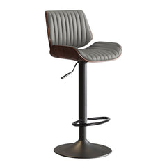 SERENITà European Wooden Modern Bar Stools Bistro Stool with Rotating and Aerodynamic Multi-levelled