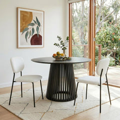 White Whisper Teddy Fabric Dining Duo