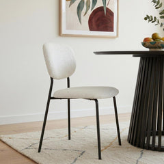White Whisper Teddy Fabric Dining Duo
