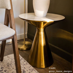 Golden Halo Round Side Table