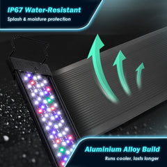 Dynamic Power Planted Aquarium LED Light Day Night Cycle Full Spectrum 18W 40cm