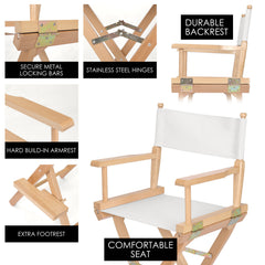 Director Movie Folding Tall Chair 76cm Beech WOOD HUMOR