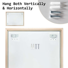 Wall Mirror Rectangular Frame Bathroom 70x90cm Antique Brown