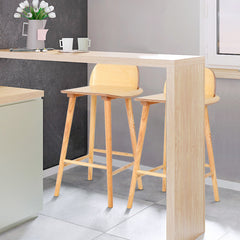 Wooden Bar Stool Dining Chair Ash Wood ELISE 65cm