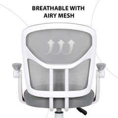 Kids Desk Chair - Children Office Study Seat with Footrest NOVA - Grey