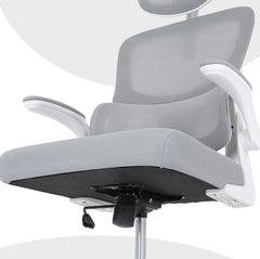 Work Office Chair - Lumber Support, Flip-up Armrest, Adjustable Headrest SITIO - GREY