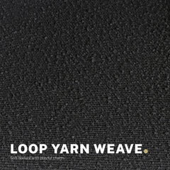 2 Set Office Desk Chair - Loop Yarn Fabric Home Swivel Chair Cut-Out Seat HALO BLACK