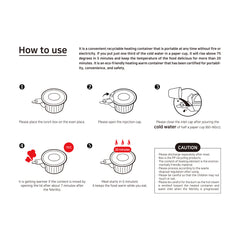 20 Pack Dalat Heating Lunch Box Container 23cm Round + Heating Bag