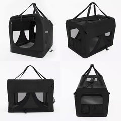Portable Soft Dog Cage Crate Carrier XXXL BLACK