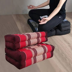 Mothers day gift Meditation Cushion Set RED Medium Size-RED3-Fold Zafu