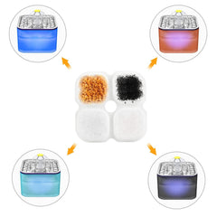 YES4PETS 24 x Pet Dog Cat Water Fountain Replacement Filters Activated Carbon Ion Exchange Triple Filtration
