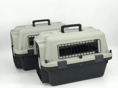 YES4PETS Medium Portable Pet Dog Cat Carrier Travel Bag Cage House Safety Lockable Kennel Grey