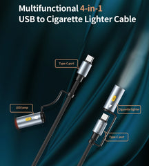 CHOETECH CC1001 Smart PD60W 4-in-1 USB C to C cable 1.2M