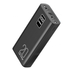 KIVEE PT23 20000mAh Power Bank with Digital Display Black