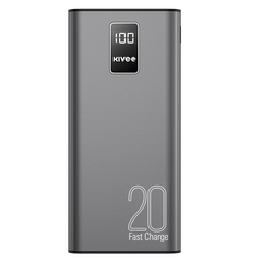 KIVEE PT23 20000mAh Power Bank with Digital Display Black
