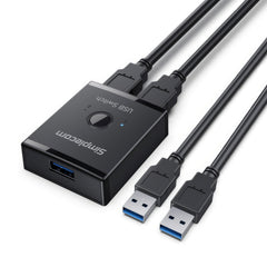 Simplecom KM125 Bi-Directional 2-Way USB 3.0 Switch 1 In 2 Out (2 In 1 Out) 5Gbps