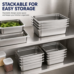 Commercial Stainless Steel GN 1/1 150mm Deep Gastronorm Bain Marie Buffet Steam Table Food Pan