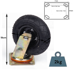 4x 6 Inch Castor Caster 2x swivel 2x fixed Pneumatic Tyres Wheels Trolley Cart Wheelbarrow