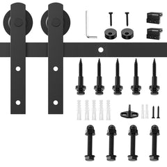 2m Heavy Duty Sliding Barn Single Door Hardware Kit Damper Track Rail Roller System