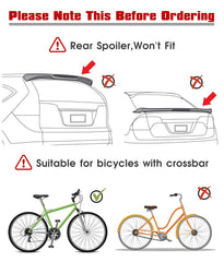 3 Bike Universal Cycle Bicycle Car Rear Carrier Rack Hanger Mount for Car Sedan Hatchback Minivan SUV