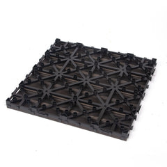 10PCS Interlocking Patio Deck Tiles 30cm x 30cm Outdoor Wood Flooring for Patio Garden Balcony Poolside Walnut