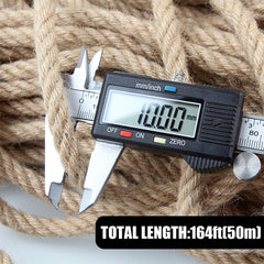 50m Sisal 10mm Rope Natural Twine Cord Thick Jute Hemp Manila Crafting Home Decor