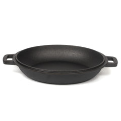 26cm 2-in-1 Cast Iron Dutch Oven & Skillet Set Pre-Seasoned Dual-Use Pot with Lid Fry Pan, Durable & Versatile Cookware