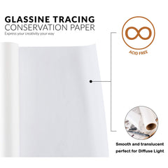 70m 88cm Wide Glassine Tracing Paper Light Diffusion Translucent Photography